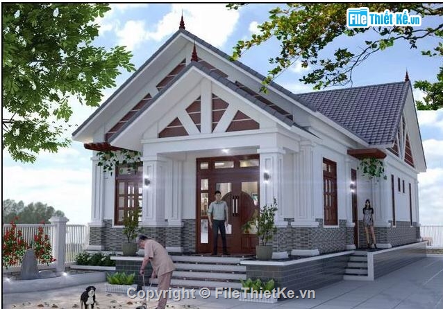 Top 66 mẫu thiết kế nhà cấp 4 mái Thái đẹp nhất 2023  Nội thất Âu Việt FS
